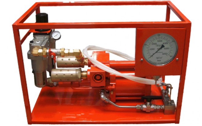 هیدروتست پمپ پنوماتیکی (بادی) هیدرولیکی 700 بار فشارقوی مدل AHP3-Range ساخت هایفورس انگلستان